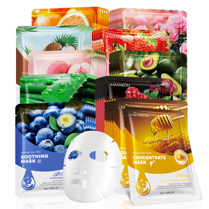 Mascarilla Facial Coreana FAYANKOU para el Cuidado de la Piel con Miel, Durazno, Fresa, Coco, Aguacate, <span class=keywords><strong>Aloe</strong></span> <span class=keywords><strong>Vera</strong></span>, Rosa y Vitamina C - Product Image 1
