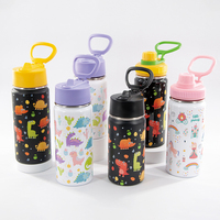 Bouteilles d'eau de rentrée scolaire en acier inoxydable sans BPA de 12oz 16oz 18oz OEM isolées en métal pour enfants