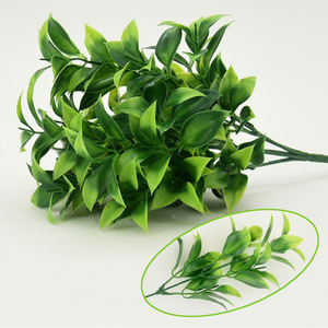 Ruyin Ramo de Hojas Artificiales de Naranjo, Plástico Verde, 10cm-30cm, Decoración Verde - Product Image 2