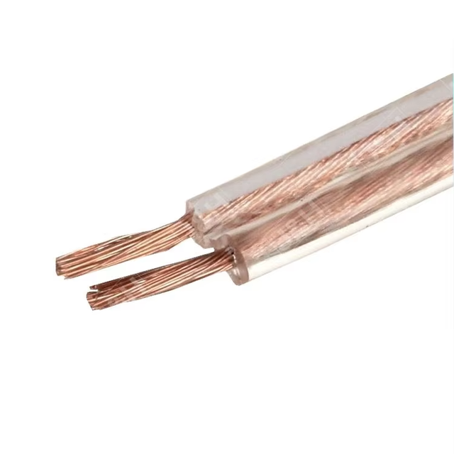 Speaker Cable Flat Audio Speaker Wire Low Noise Transparent Parallel Oxygen Free Copper/CCA/TC 2.5MM Indoor Audio Speaker Wire
