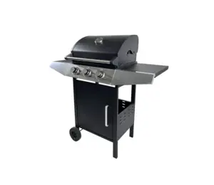 Đa chức năng thép không gỉ thương mại Ngoài Trời Bbq gas grills với 4 bánh xe