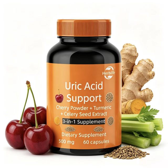 OEM/ODM 3-in-1Uric Acid Flaush Cleanse-Tart Cherry Extract with Turmeric & Celery Seed Supplement Purge - Feet and Joint Support