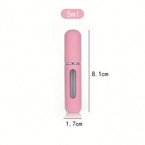 Wholesale Travel Portable Mini Refillable Aluminum Metal Atomizer <b>Spray</b> Bottle 5Ml Matte <b>Pink</b> Purple Blue Custom Personal Care - Product Image 4