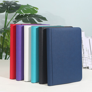 Porte-cartes de visite personnalisé de qualité supérieure avec 160 emplacements pour cartes, 4 pochettes, fermeture éclair en cuir PU, album portable, collection de livres - Product Image 1