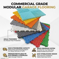 Intelligente Abfluss-Garagenbodenfliesen aus hochdichtem, wasserdichtem Kunststoff für den Innenbereich, 3D-Modell-Design, Autowasch-Gittermatten