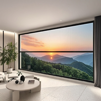 125er Serie Thermisch Getrenntes Aluminium-Schiebefenster Schmaler Rahmen Gehärtetes Hohlglas Wasserdicht Maßgefertigt für Villa Hotel