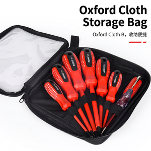 Juego de destornilladores aislados de 7 piezas, 1000V, mango rojo, kit de herramientas para electricistas, para reparaciones en el hogar - Product Image 2