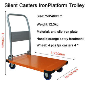 Wholesale Platform Portable Hand Truck Store Foldable Hand <strong>Trolley</strong> <strong>4</strong> <strong>Wheel</strong> Grocery <strong>Trolley</strong> Cart Heavy Duty - Product Image 6
