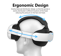 Aksesori Headset VR Tali Kepala untuk Meta Quest 3 3S Dukungan yang Ditingkatkan & Tali yang Dapat Disesuaikan & Nyaman Hadiah untuk Anak-anak dan Dewasa