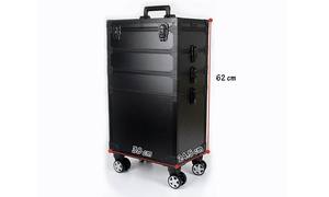 전문 <span class=keywords><strong>4</strong></span> 1 트롤리 롤링 알루미늄 살롱 조명이 메이크업 화장품 케이스 스테이션 LED 조명 <span class=keywords><strong>4</strong></span> 이동식 바퀴 - Product Image 5