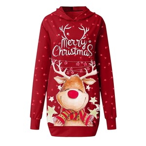 2024 Merry <strong>Christmas</strong> Clothes Fall Short <strong>Dresses</strong> Sweatshirt Hoodie Ladies <strong>Christmas</strong> Tshirts <strong>Dress</strong> for <strong>Women</strong> WIth Pocket Hooded - Product Image 3