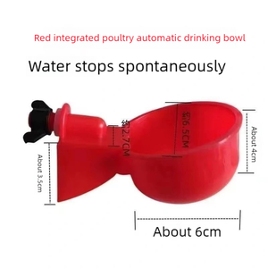 <span class=keywords><strong>Abreuvoir</strong></span> automatique en plastique rouge Chuangduo pour poulets, canards, oiseaux, <span class=keywords><strong>cailles</strong></span> - Nouvelle conception économe en eau - Product Image 6