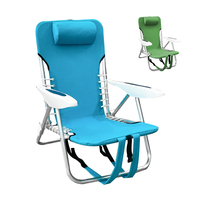 Vente directe d'usine sac à dos chaise de plage pliante Camping chaise pliante confortable inclinable