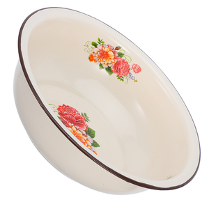 Grand Bol Mélangeur Vintage en Métal <span class=keywords><strong>Porcelaine</strong></span> Émaillée pour Cuisine Pâte à Fruits, Plat de Cuisson Usage Domestique, Vaisselle en Émail pour le Lavage - Product Image 1