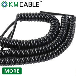 PU Coating Colorful Elastic <strong>Coil</strong> Cord Flexible Spring Spiral <strong>Cable</strong>, Industrial Automation Machinery Equipment - Product Image 4