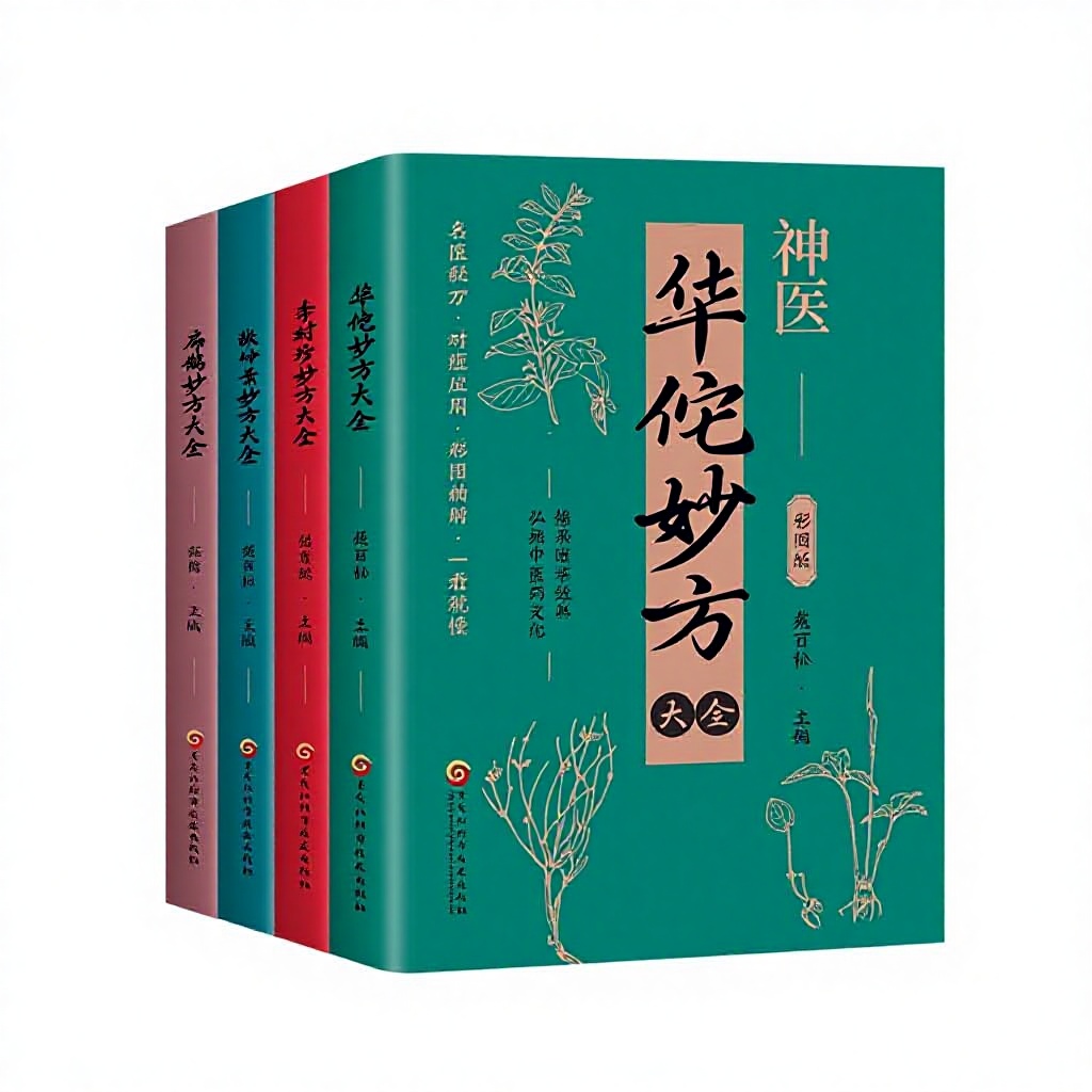 Authentic Set 4 Complete Traditional Chinese Medicine Classics Collection Featuring Bian Que Li Shizhen Zhang Zhongjing-Herbal