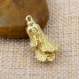 Colgante de repollo de latón chapado en oro de 18 quilates para la fabricación de collares, accesorios de joyería de forma irregular - Product Image 4