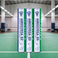 Ballon de badminton d'entraînement durable, classe A, plumes de canard et tête en plastique expansé, lot de 12, fabriqué en Chine