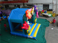 Château gonflable à motif floral en carton, très populaire, pour enfants, avec obstacles, personnalisable, pour fêtes en extérieur et jeux de jardin