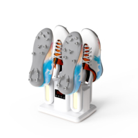 Séchoir à chaussures intelligent et portable OEM/ODM à quatre supports, pliable, écologique, sèche deux paires de chaussures, antibactérien