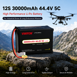 Batterie de drone rechargeable haute tension 12S 44,4V 30000mAh Li-Po pour protection agricole avec connecteur XT60 - Product Image 1