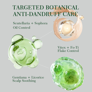 Green Bottle Anti Dandruff Smooth <b>Shampoo</b> Amino Acid Botanical Oil Control Hair Cleansing for Daily Care - Product Image 6