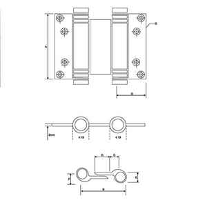 304 из нержавеющей стали 8 дюймов двойной действия пружинный шарнир двери и окна аксессуары - Product Image 5