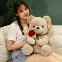 Boneka Teddy Bear Plushie Custom Ukuran Sesuai Pesanan, Boneka Teddy Bear Anime untuk Pasangan, Hadiah Spesial Valentine, Standar CE/ASTM