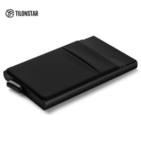 Dompet Logam Tipis Otomatis Anti RFID TILONSTAR, Tempat Kartu Kredit Aluminium, Tempat Kartu Identitas, Grosir