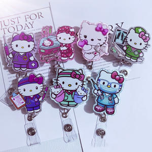 Popolare simpatico cartone animato ciao gatto acrilico distintivo <span class=keywords><strong>accessori</strong></span> per infermiere per lettere medico - Product Image 2