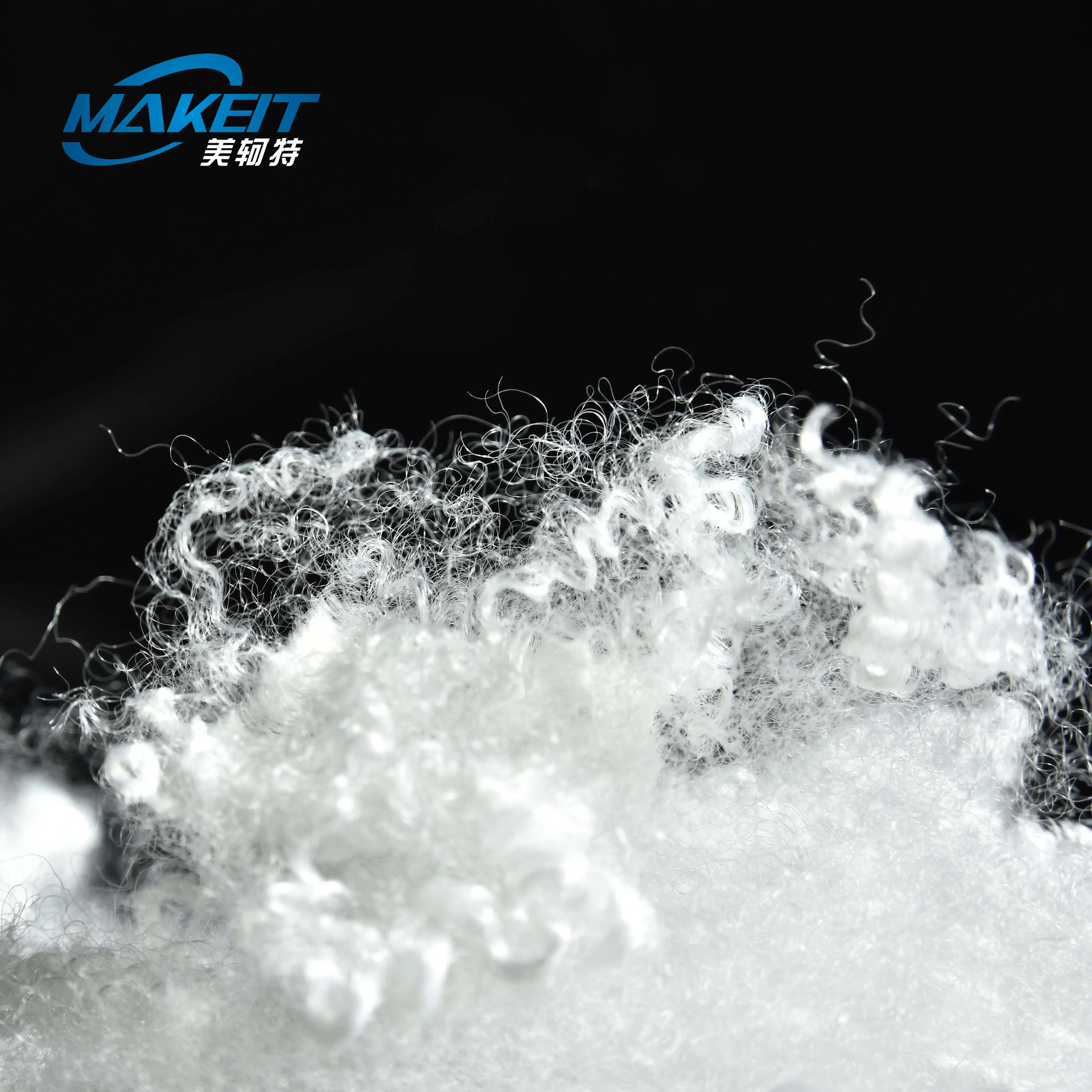 Wholesale Lowest Price Green 100% Polyester Microfiber Fabric 2.5D 64Mm Cut Length Green Non-Siliconized Polyester Staple Fiber