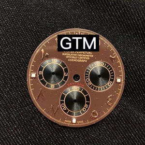 Cadran météorite OEM RLX /PP Day-tona en or blanc-Mouvement 3186, style 28.5mm, compatible ETA 6497, montre pilote avec logo personnalisé - Product Image 1