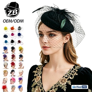 Custom <strong>Fascinators</strong> for Women Headband Kentucky Derby Hats Cocktail Flower Feathers Headwear Hair Clip <strong>Fascinator</strong> Hat for Wedding - Product Image 1