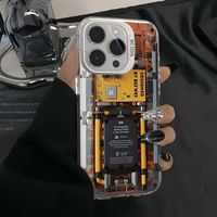 Coque de téléphone portable en PC rigide et TPU avec impression laser de motifs de circuits imprimés pour iPhone X Xr Xs 11 12 13 14 15 16 17 18 Pro Max