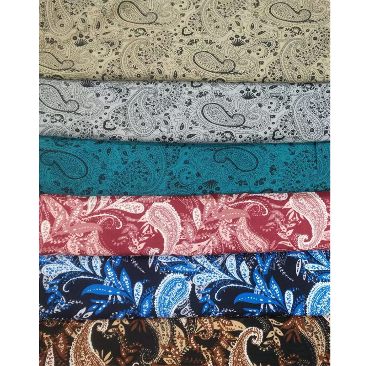 2021 ткань с цифровым принтом пейсли, полностью хлопчатобумажная Поплиновая ткань для детской одежды