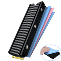 JEYIFactory Disipador de calor de refrigeración de doble cara para M.2 2280 SSD NVMe/NGFF Solución térmica para PS5/PC con almohadillas de silicona en stock