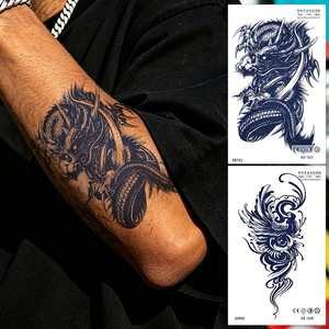 Tatuaggi Temporanei a Base di Erbe Jagua Personalizzati, Semi-Permanenti, Durata 2 Settimane, per Mezzo Braccio, Impermeabili, a Base di Succo Vegetale - Product Image 6