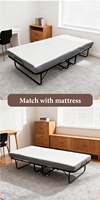 Vente en gros directe usine : Lit pliant en métal peu encombrant pour chambre, hôtel, bureau, avec cadre en maille et matelas