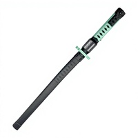 Pedang Samurai LED Katana Bercahaya Lampu Kelap-Kelip Bilah Berpendar untuk Souvenir Pesta Perlengkapan Acara Cosplay Grosir Stok Banyak