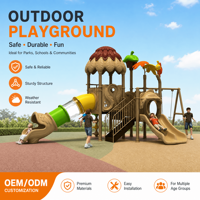 Superbe toboggan d'extérieur en plastique durable pour enfants, idéal pour 5 à 10 passagers, pour parcs sportifs et d'aventure, garantie de 3 ans