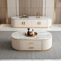 Meubles TV modernes en bois blanc et ensemble de tables basses meubles de luxe pour maison table centrale en bois meubles de salon