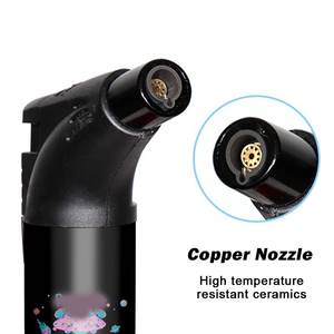 TECHNO rechargeable OEM ODM, imperméable au vent, flamme bleue réglable, puissant, portable, logo personnalisé, briquet torche incliné rechargeable - Product Image 3