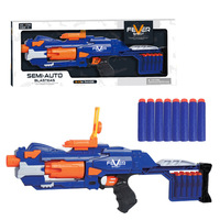 Balles molles à piles Blaze Storm Barricade Soft Dart Gun Multicolor Electric Gatling Continuous Soft Bullet Boy Toy Gun