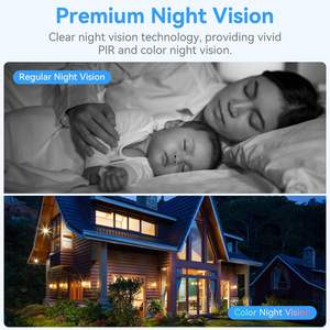 Kamera keamanan magnetik nirkabel-4 Pak deteksi gerakan AI, Video <span class=keywords><strong>HD</strong></span> 2K, Audio 2 arah, penglihatan malam warna IR, tahan air - Product Image 6