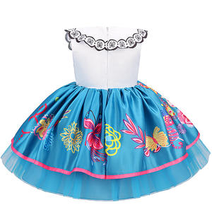 Isabela princesa vestido <span class=keywords><strong>Mirabel</strong></span> malla Floral Cosplay disfraz bebé niña <span class=keywords><strong>encanto</strong></span> tutú vestido Halloween Cosplay Tv y película <span class=keywords><strong>Encanto</strong></span> disfraz - Product Image 2