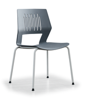 Chaise de visiteur moderne sans accoudoirs en gros, chaise de bureau pliable empilable en acier et PP pour salle de conférence, confort ergonomique, usage commercial