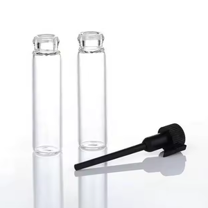 Factory Stock 1ml 2ml 3ml Clear Mini Sample Traveling Tube Glass Perfume Drip Vials <b>Bottle</b> with Plastic <b>Stopper</b> - Product Image 2