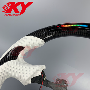 Accesorios para Automóviles Honda S2000 AP1 S2K AP2 Acura RSX, Volante Deportivo de Fibra de Carbono Personalizado con Cuero Genuino y Luces LED - Product Image 5