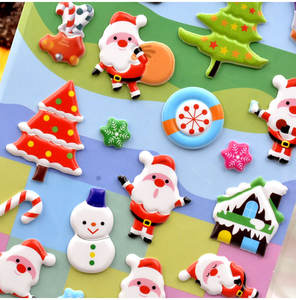 Autocollant gonflé de <span class=keywords><strong>dessin</strong></span> <span class=keywords><strong>animé</strong></span> 3D autocollant gonflé de vacances de Noël gonflé personnalisé feuille d'autocollant de bulle coupe baiser - Product Image 5