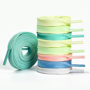 Lacets plats épais et lumineux pour chaussures de sport, de basketball et décontractées, en tissu coloré fluorescent - Product Image 2